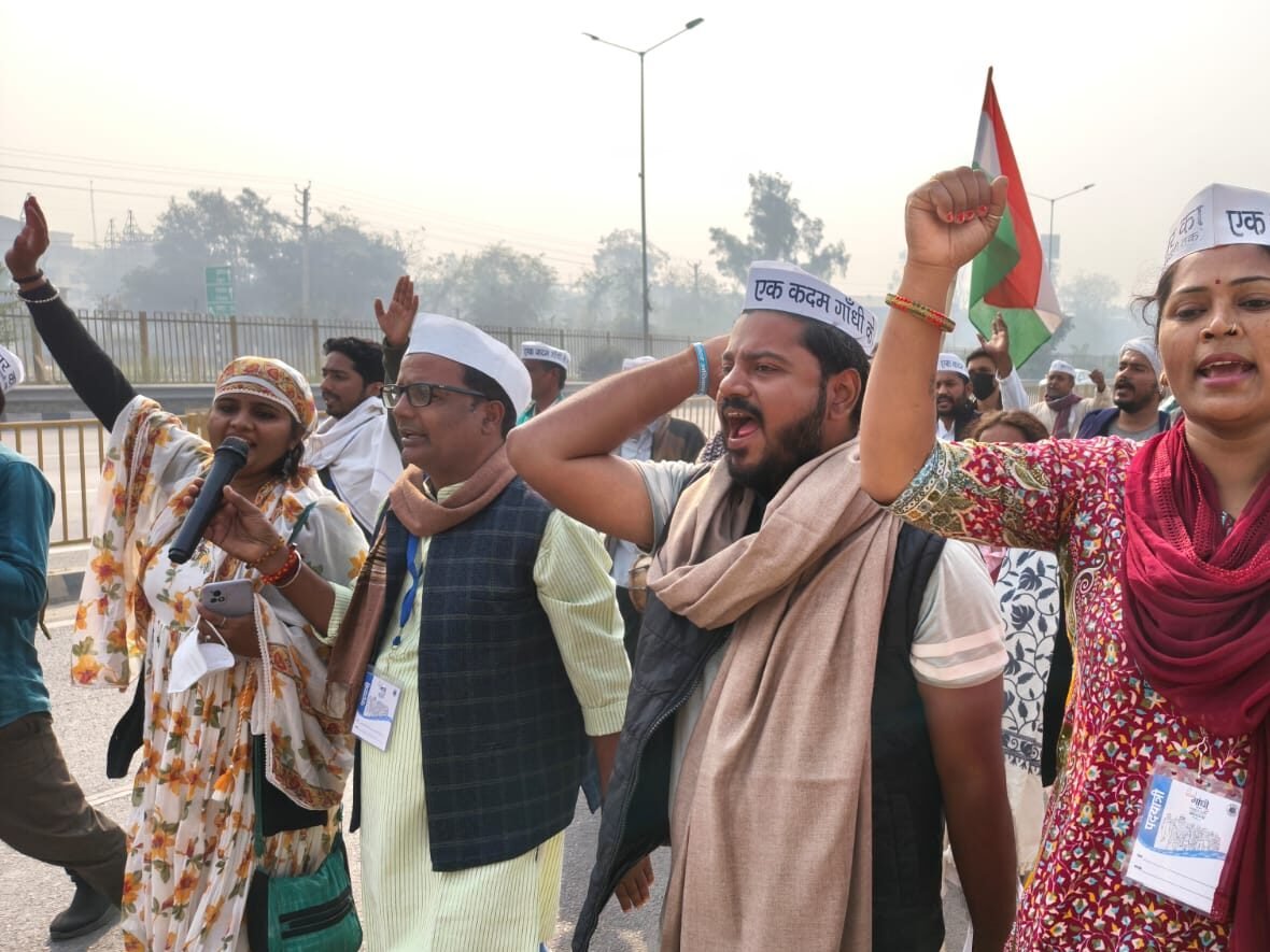 ‘एक कदम गांधी के साथ’ पदयात्रा पहुंची दिल्ली बॉर्डर – 54वां दिन