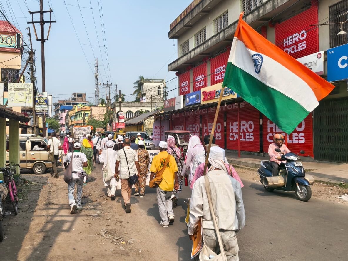 बंगाल पदयात्रा का 5वां दिन – त्रिवेणी से मोगरा रोड होते हुए खान्यान तक